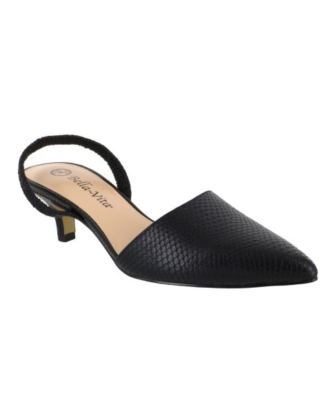 Женские туфли Bella Vita Sarah Ii Slingback, цвет: Чёрный змеиный