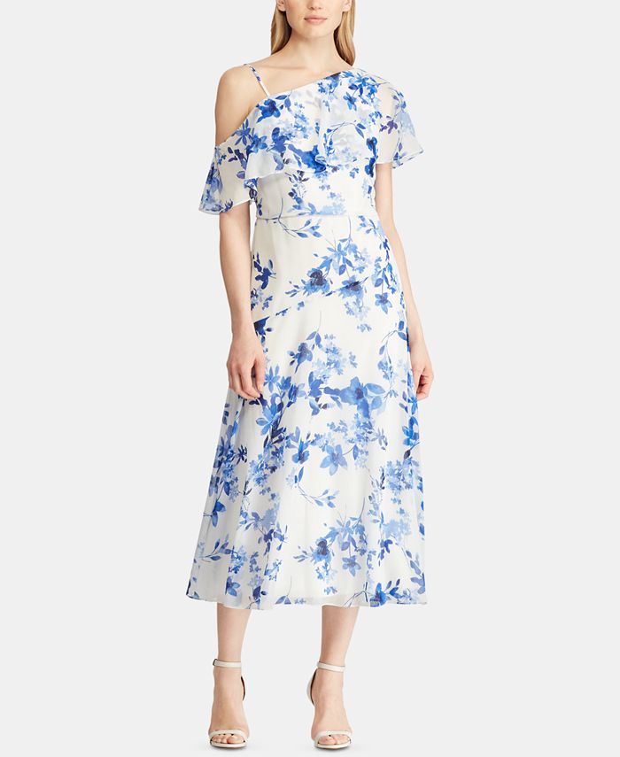 Ralph lauren floral cheap print georgette dress