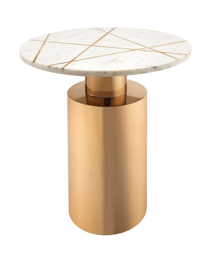 TOV Furniture Terzo Marble Side Table Macy's