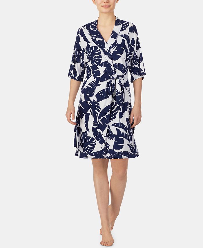 Ellen Tracy BorderPrint Chemise Nightgown & Printed Wrap Robe Set Macy's