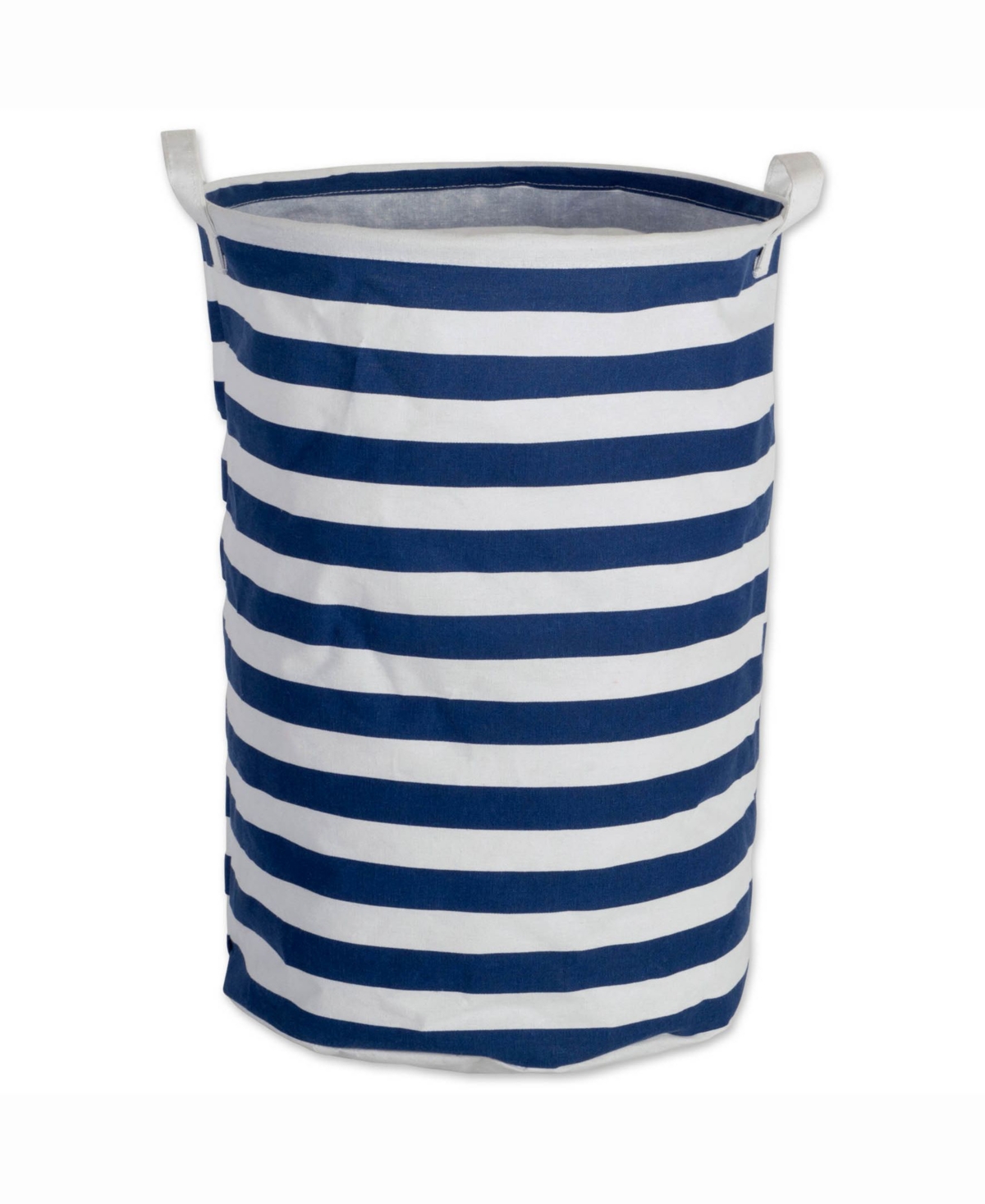 Laundry Hamper Stripe, Round - Navy
