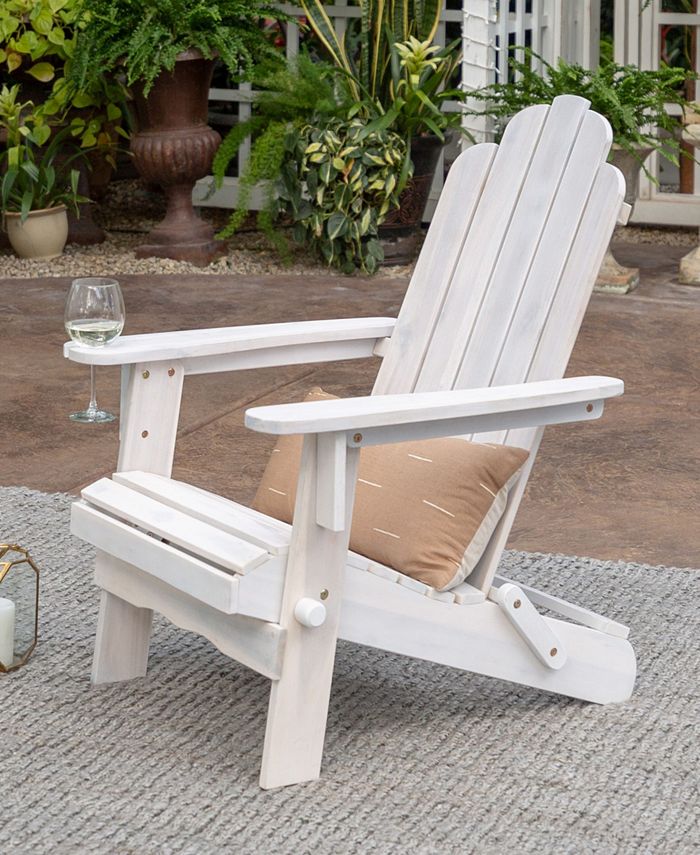 Walker Edison Patio Wood Adirondack Chair & Reviews Furniture Macy's