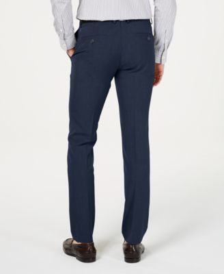 Men's Gabardine Skinny/Extra-Slim Fit Performance Stretch Flat-Front Dress Pants