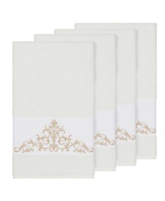 Turkish Cotton Scarlet 4-Pc. Embellished Bath Towel Set