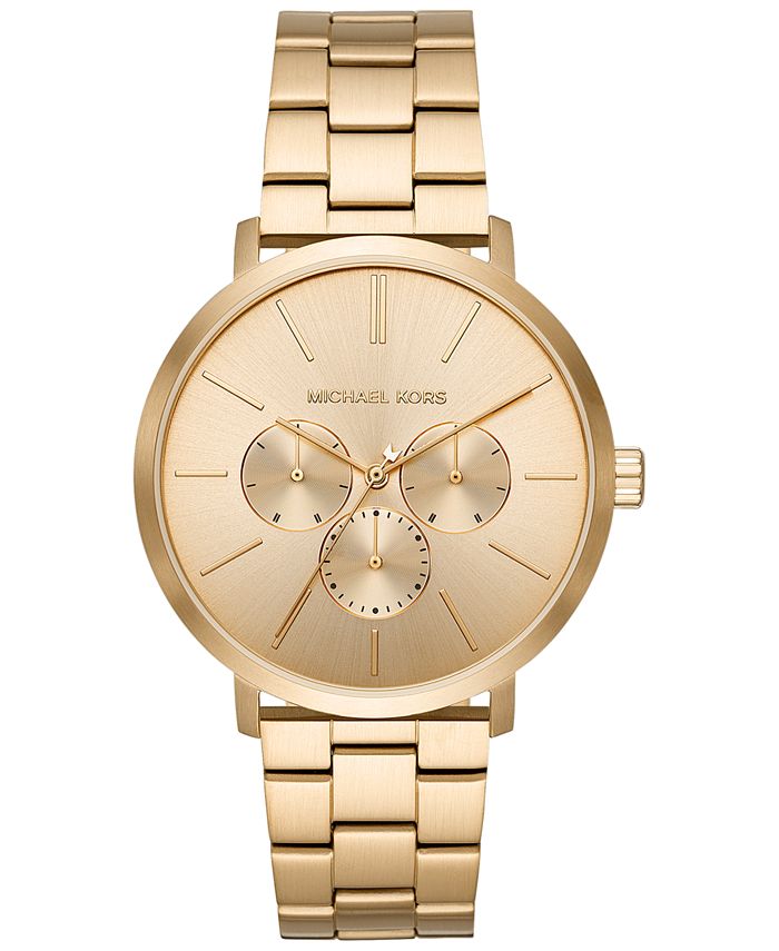 Michael Kors Men's Blake Gold-Tone Stainless Steel Bracelet Watch 42mm &  Reviews - All Watches - Jewelry & Watches - Macy's
