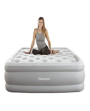 Beautyrest skyrise raised adjustable comfort coil top air bed with express pump 2025