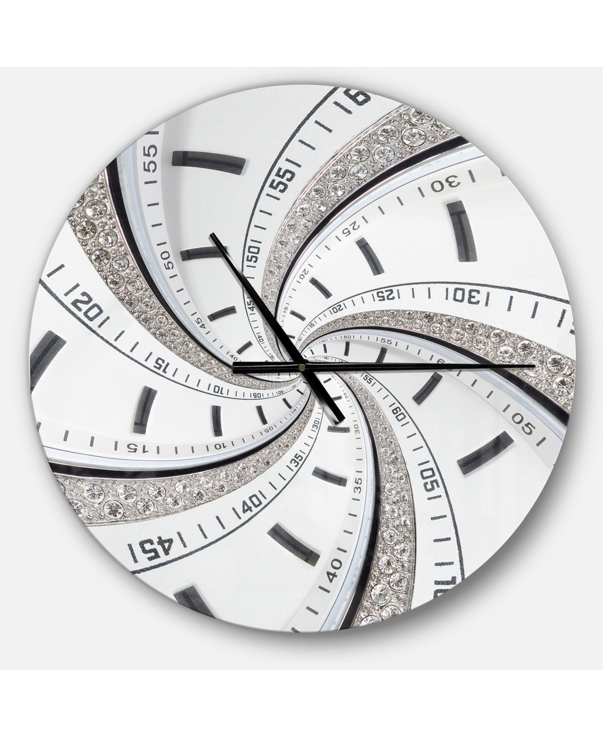 Designart Oversized Contemporary Round Metal Wall Clock