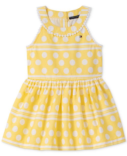 Tommy Hilfiger Baby Girls Striped Dot Print Cotton Dress Reviews