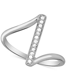 Diamond Statement Ring (1/10 ct. t.w.) in Sterling Silver