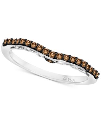 Le Vian - Chocolate Diamond Wavy Band (1/5 ct. t.w.) in 14k White Gold
