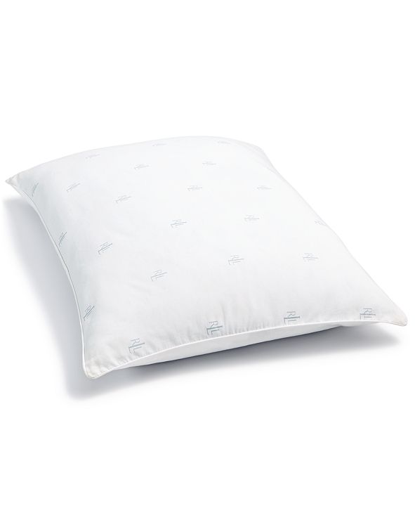 Lauren Ralph Lauren Logo Extra Firm Density Standard/Queen Pillow, Down