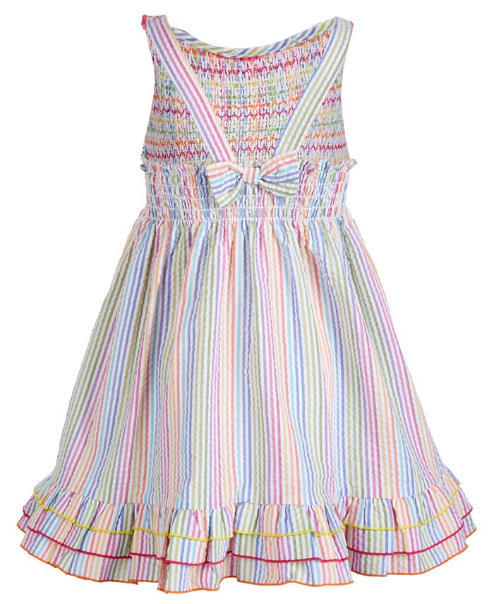 Good Lad Toddler Girls Smocked Seersucker Dress - Macy's