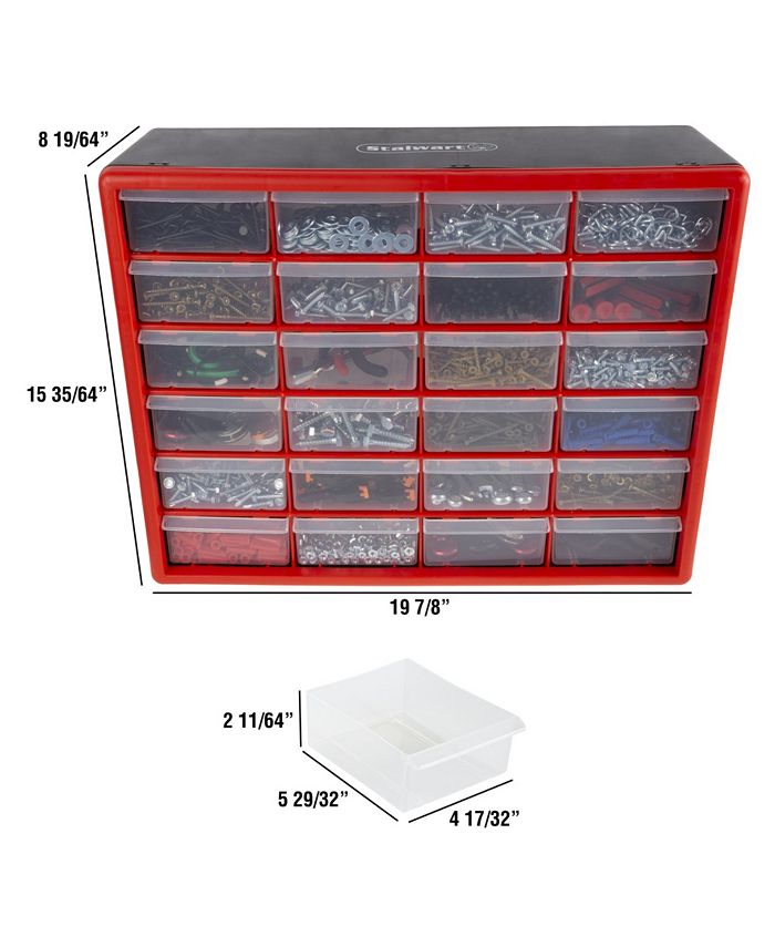 Trademark Global Storage Drawers 24 Compartment organizer Desktop or Wall Mount Container 24