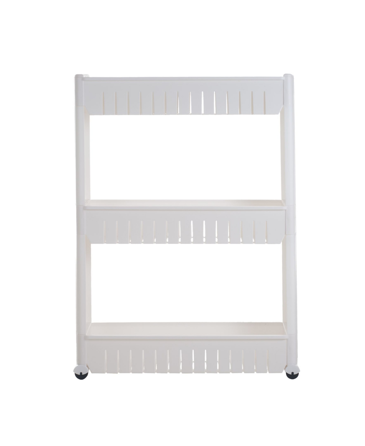 Mobile Shelving Unit organizer with 3 Large Storage Baskets by Everyday Home - White
