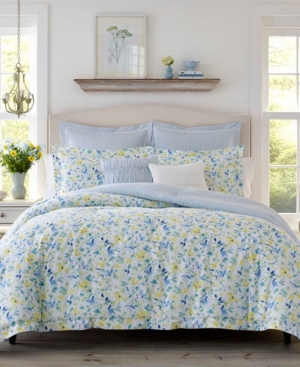 Laura Ashley Nora Sun Blue Comforter Set, King Bedding