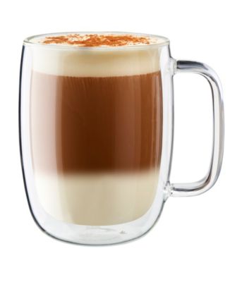 Sorrento Plus Latte Glass Mugs, Set of 2