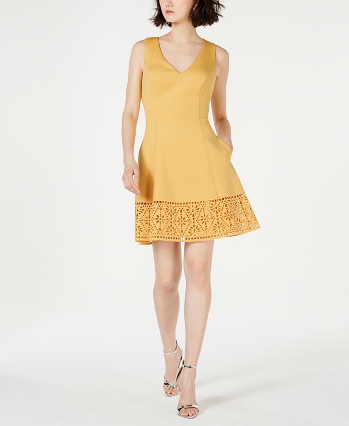 Robe Vince Camuto Multistrap Fit & Flare - Taille 10, Couleur Bleu, Neuve Avec étiquettes