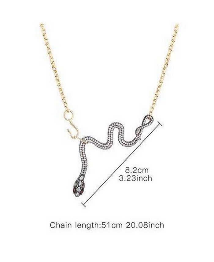nOir Cubic Zirconia Snake Necklace - Macy's