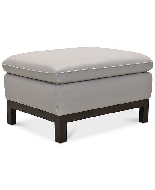 Furniture Virton 24 Leather Ottoman Created For Macy S Reviews