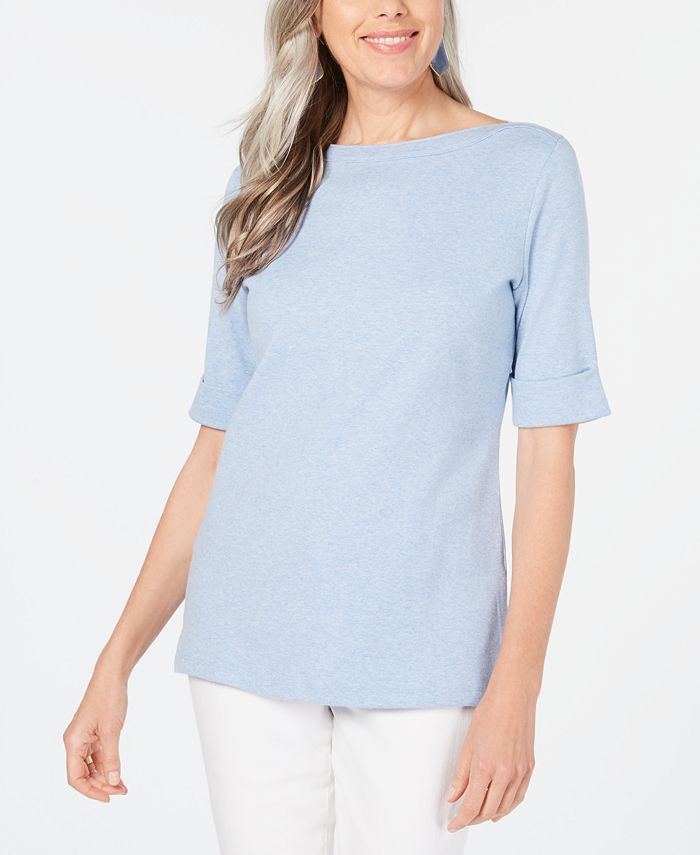 Karen Scott Cotton ElbowSleeve Top, Created for Macy's Macy's