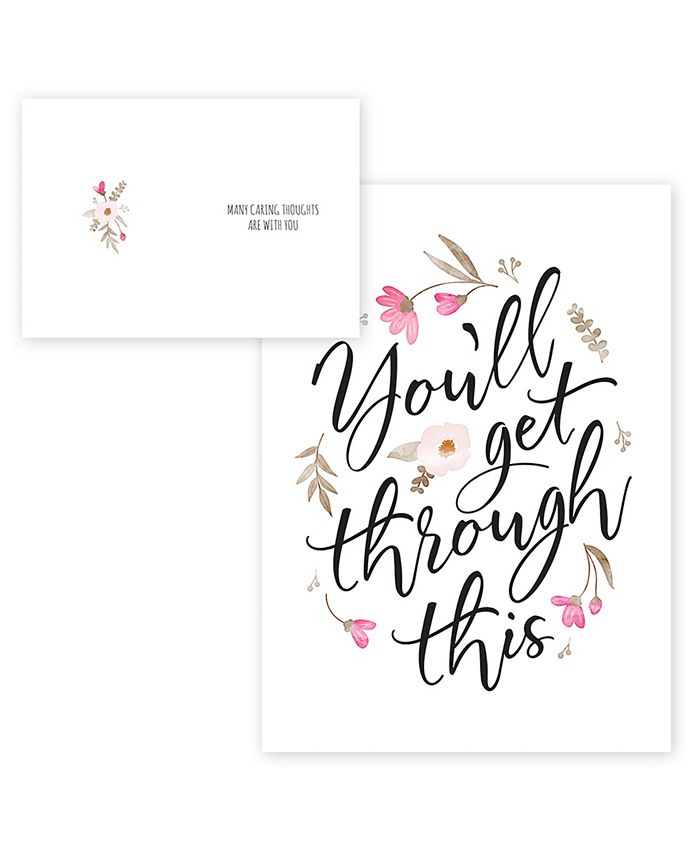 Masterpiece Studios Floral Typography Sympathy Cards Assortment - Macy's