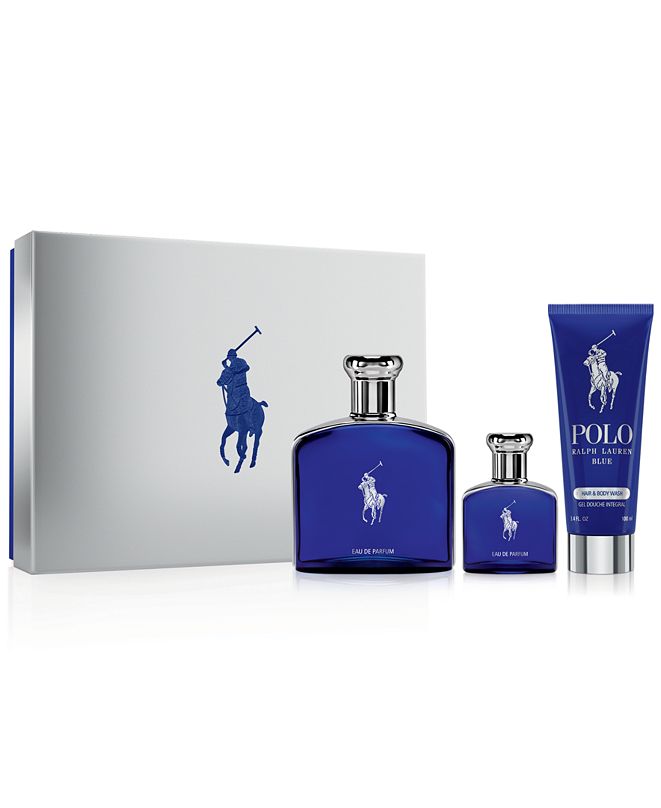 Ralph Lauren Men's 3Pc. Polo Blue Eau de Parfum Gift Set & Reviews
