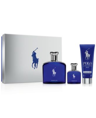 Ralph Lauren Men's 3-Pc. Polo Blue Eau de Parfum Gift Set - Macy's