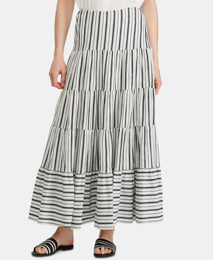 Lauren Ralph Lauren Petite Striped Jersey Peasant Skirt & Reviews ...