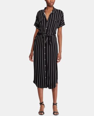 Lauren Ralph Lauren Petite Stretch Jersey Midi Shirtdress - Macy's