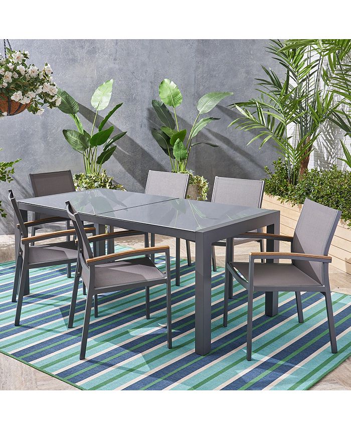 Furniture Luton Outdoor 7pc Dining Set, Quick Ship Macy's