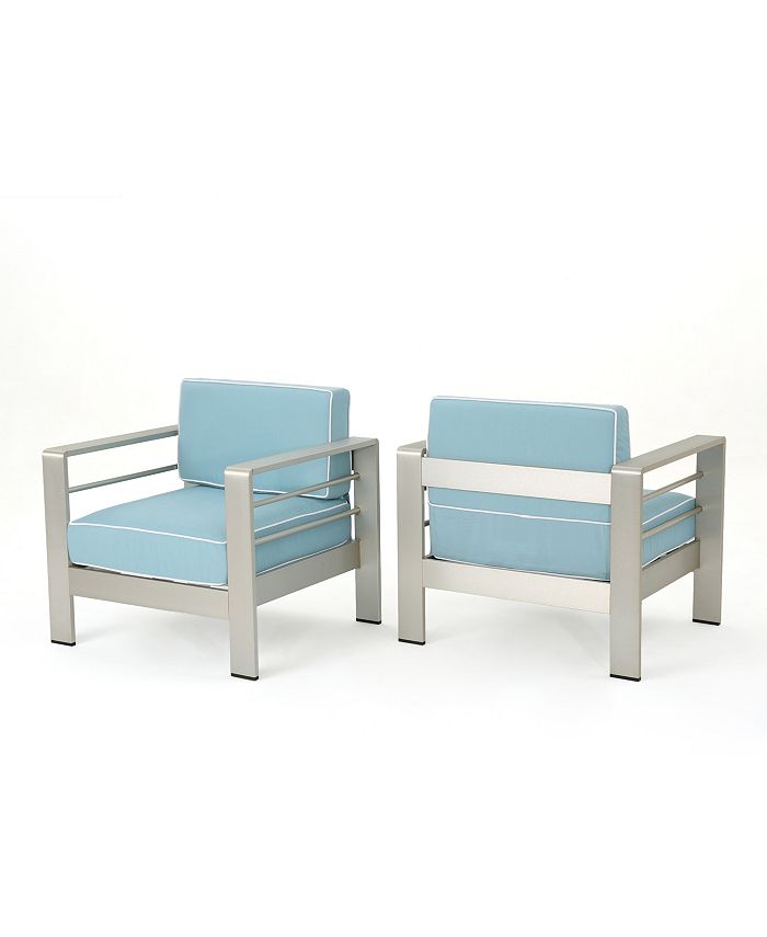 Noble House Cape Coral Outdoor Club Chair (Set of 2) Macy's