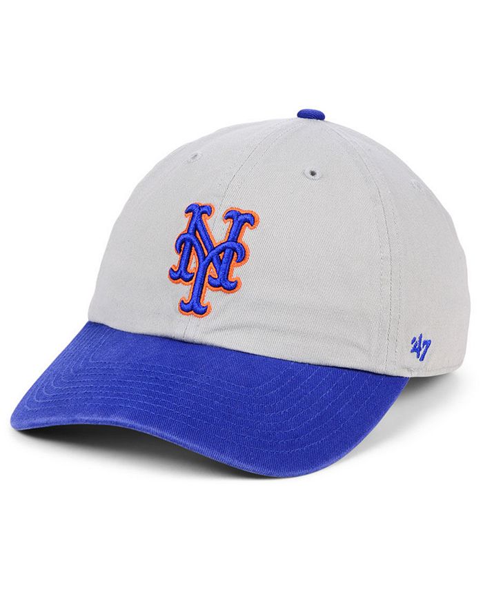 '47 Brand New York Mets Gray 2-Tone CLEAN UP Cap - Macy's