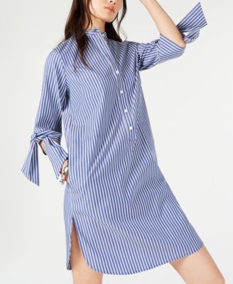 Michael Kors - Striped Tie-Sleeve Shift Dress