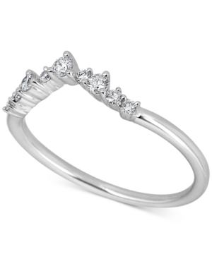 image of Diamond V-Shape Wedding Band (1/5 ct. t.w.) in 14k White Gold