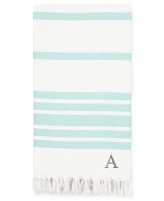 Linum Home Personalized Herringbone Pestemal Beach Towel - Macy's