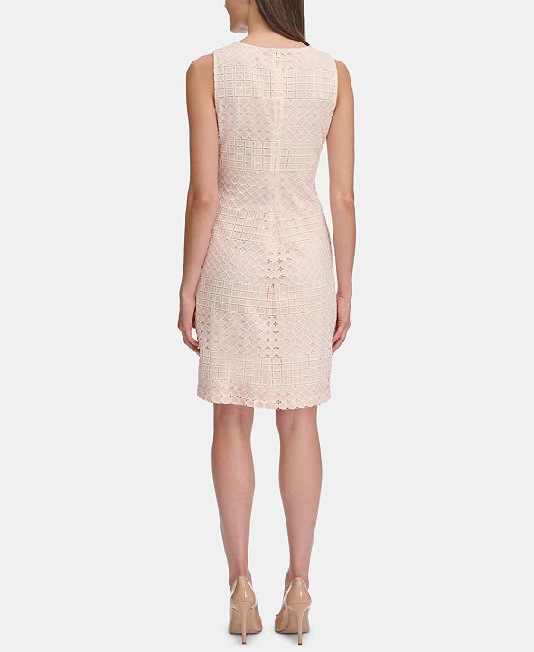 Tommy Hilfiger Women's Lace-Sleeve A-Line Dress Black Size 10