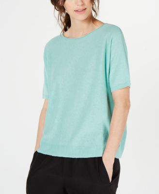 Eileen Fisher - Organic Boat-Neck Elbow-Sleeve Sweater