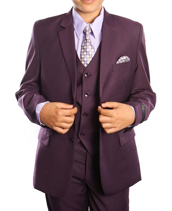 Tazio Husky Boys Solid 2 Button Vested Boys Suit 5 Piece & Reviews