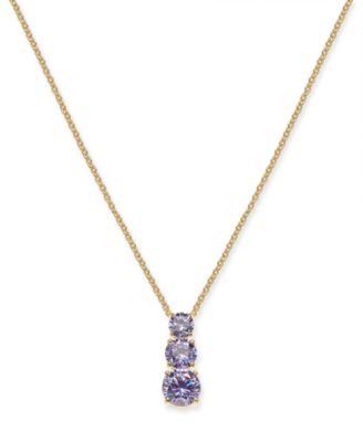 Eliot Danori - Cubic Zirconia Graduated Pendant Necklace, 16" + 1" extender