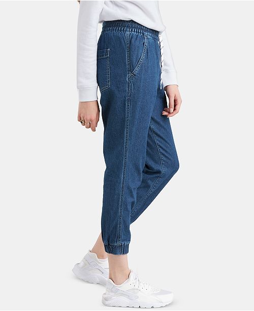 levi denim joggers women's