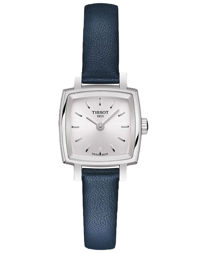 Tissot Women's Swiss T-Lady Lovely Blue Leather Strap Watch 20mm 