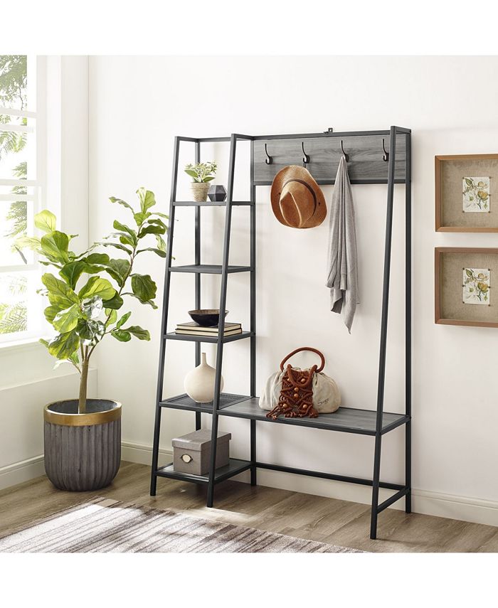 Walker Edison 68" Rustic Wood Hall Tree Macy's