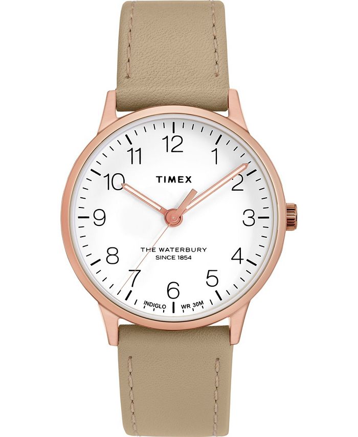 Timex Boutique Timex Waterbury Classic 36mm Leather Strap Watch