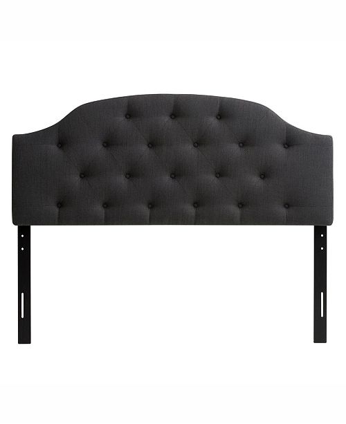 Corliving Calera Diamond Button Tufted Fabric Arched Panel Headboard