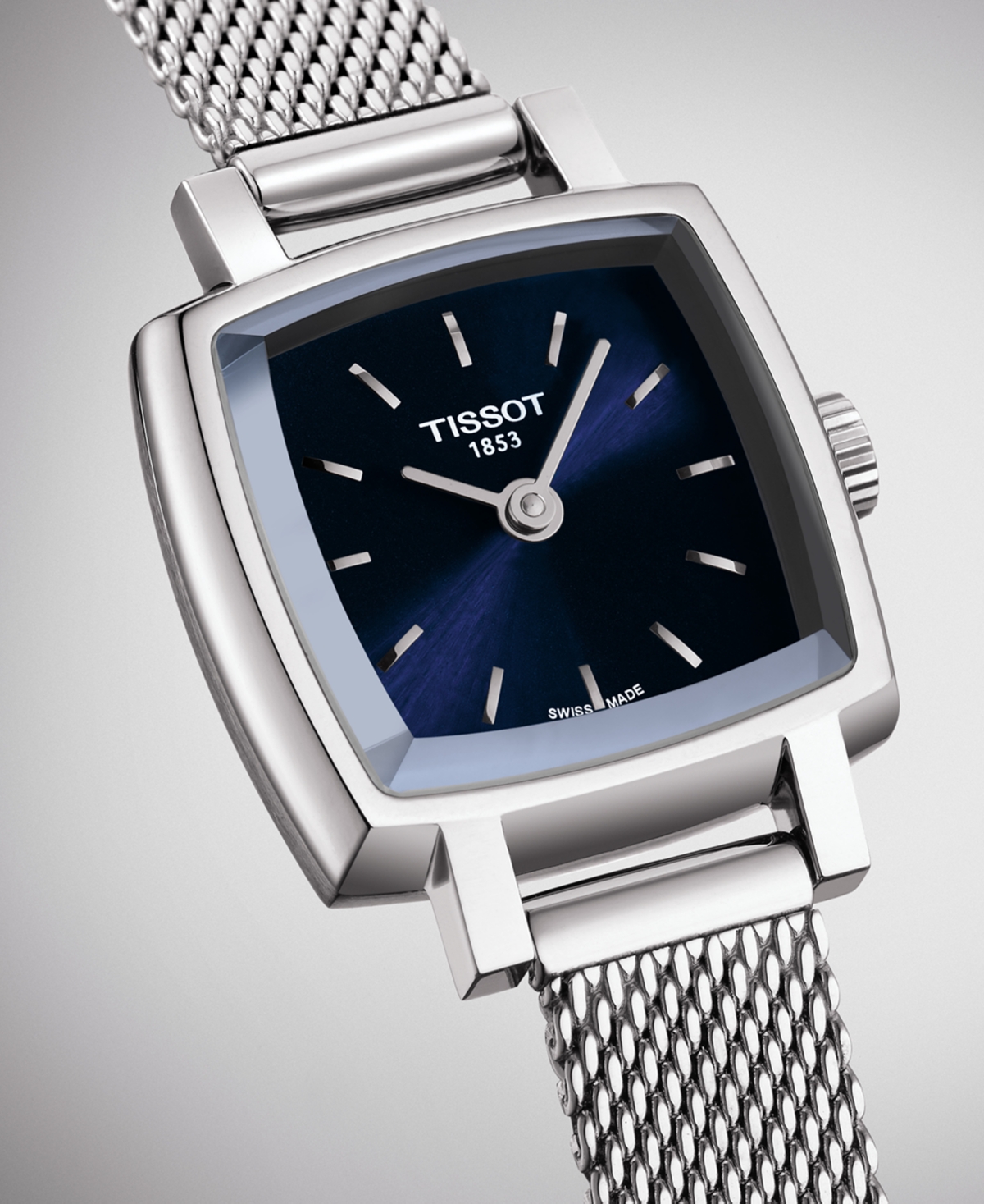 Shop Tissot Women's Swiss T-lady Lovely Stainless Steel Mesh Bracelet Watch 20mm In Silver