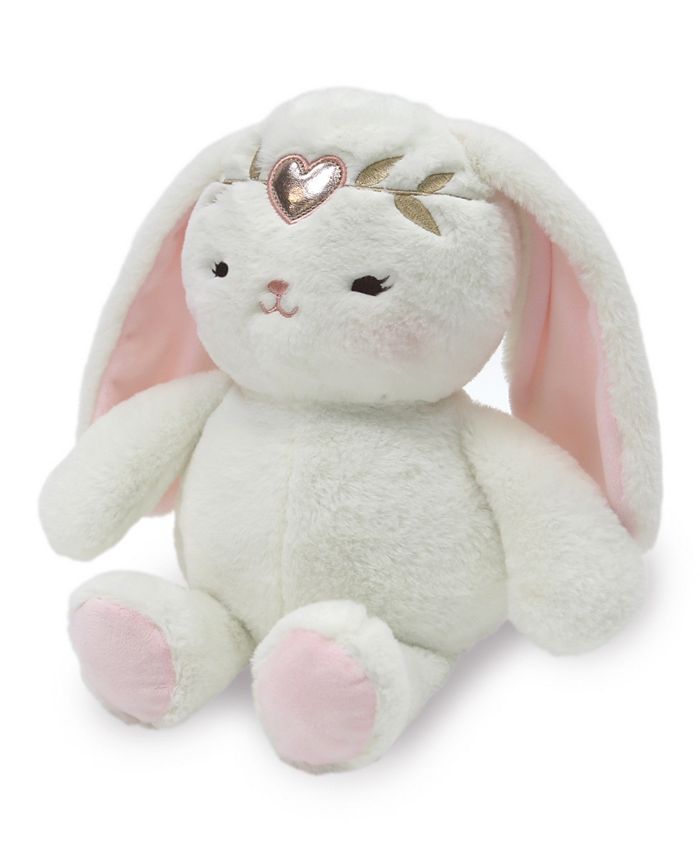 Lambs & Ivy Confetti Plush Bunny Stuffed Animal with Heart Crown 10