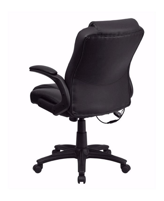 Offex Massaging Black Leather Executive Office Chair