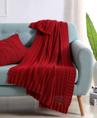 Dublin Cable Knit Throw, 50" x 70"