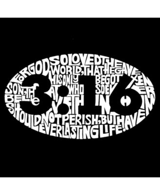 Mens Word Art T-Shirt - John 3:16
