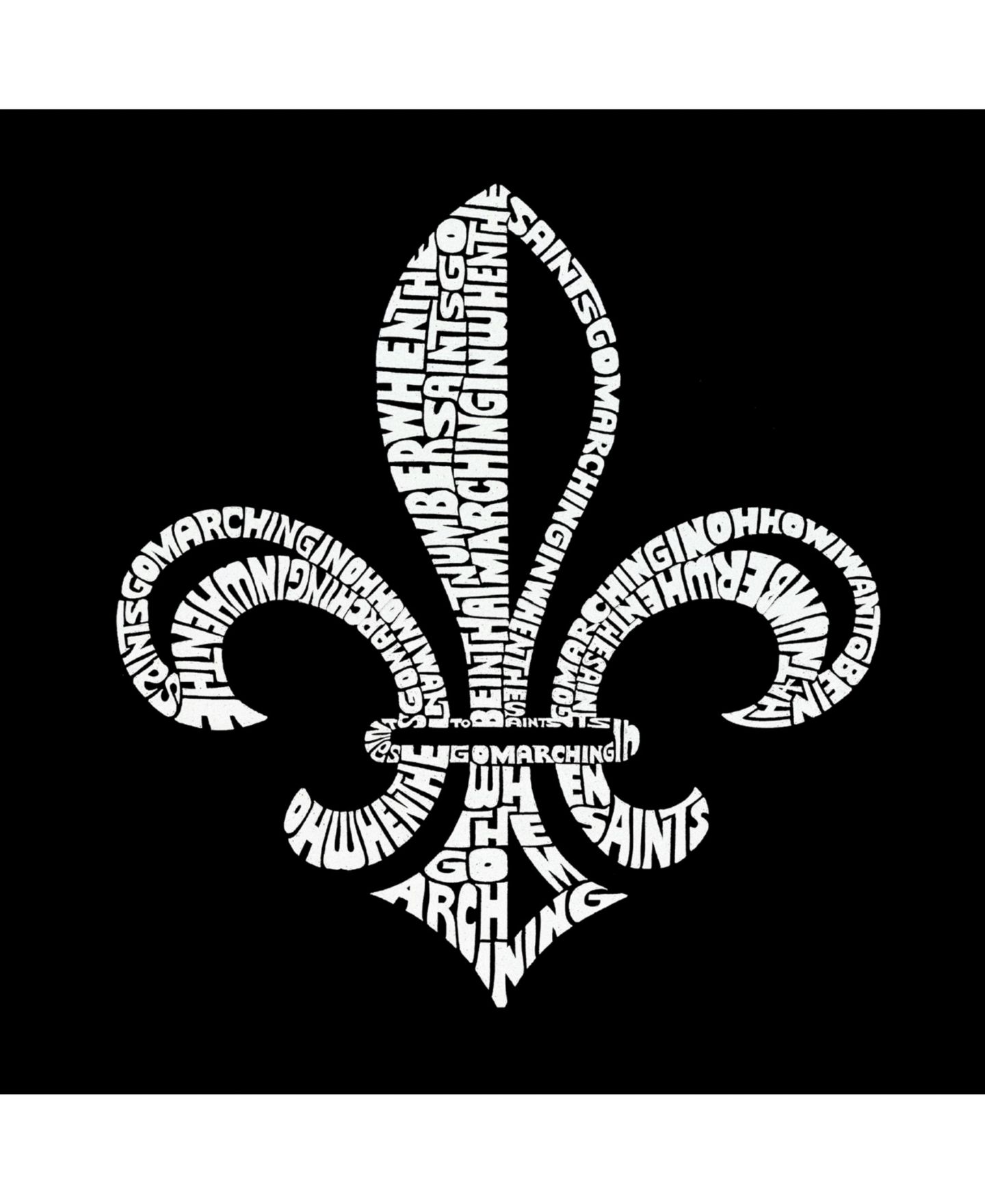 Мужская футболка LA Pop Art Cotton/Poly Blend Word Art - When the Saints Go Marching In, цвет: Бордовый — фото 2